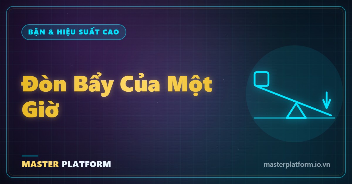 Bìa: Đòn bẩy của một giờ: vì sao cùng 60 phút mà người này gấp mười lần người kia