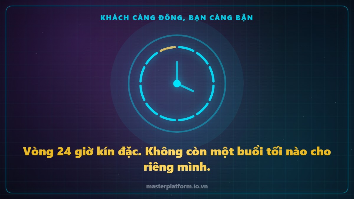 Vòng quay của người giỏi nghề: khách đông lên thì việc nhiều lên, việc nhiều lên thì hết giờ.